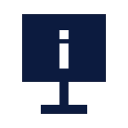 Information sign icon, Sharp Solid style