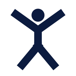 Jumping jacks icon, Sharp Solid style