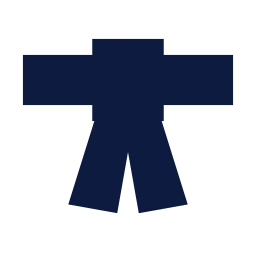 Karate belt icon, Sharp Solid style