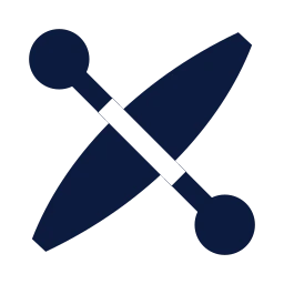 Kayak icon, Sharp Solid style