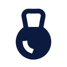 Kettlebell icon, Sharp Solid style