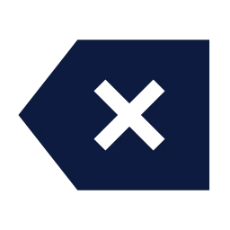 Key backspace icon, Sharp Solid style