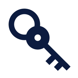 Key chain icon, Sharp Solid style