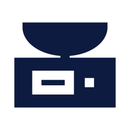 Kitchen scale icon, Sharp Solid style