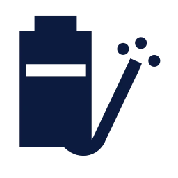 Knapsack sprayer icon, Sharp Solid style