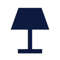 Lamp icon, Sharp Solid style
