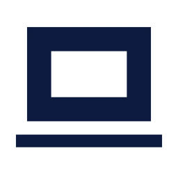 Laptop icon, Sharp Solid style