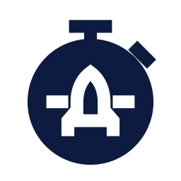 Launch countdown icon, Sharp Solid style
