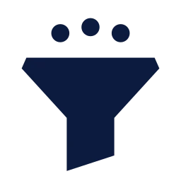 Lead funnel icon, Sharp Solid style