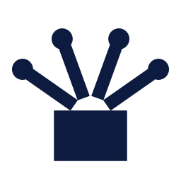 Lidar icon, Sharp Solid style