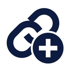 Link plus icon, Sharp Solid style
