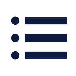 List icon, Sharp Solid style