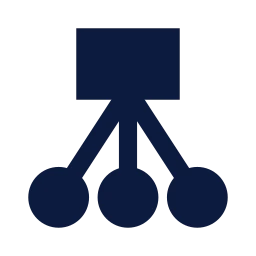 Load balancer icon, Sharp Solid style