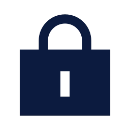 Lock icon, Sharp Solid style
