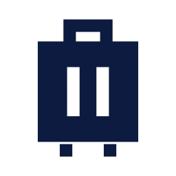 Luggage icon, Sharp Solid style
