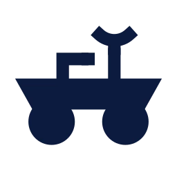 Lunar rover icon, Sharp Solid style