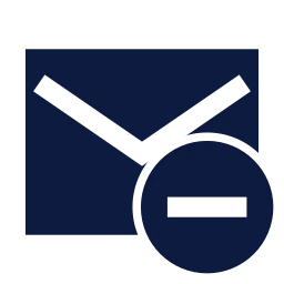 Mail minus icon, Sharp Solid style