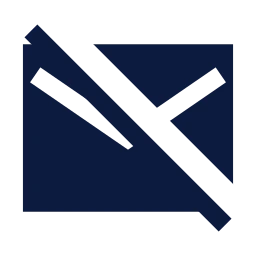 Mail off icon, Sharp Solid style