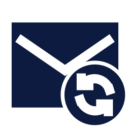 Mail refresh icon, Sharp Solid style