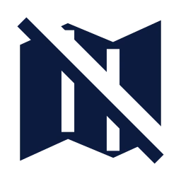 Map off icon, Sharp Solid style