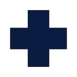 Medical cross icon, Sharp Solid style