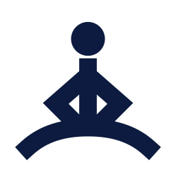Meditation icon, Sharp Solid style