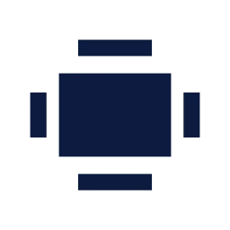 Meeting table icon, Sharp Solid style