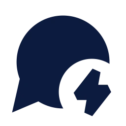Message bolt icon, Sharp Solid style
