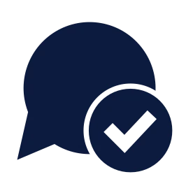 Message check icon, Sharp Solid style