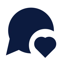 Message heart icon, Sharp Solid style