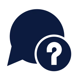 Message question icon, Sharp Solid style