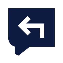 Message reply icon, Sharp Solid style