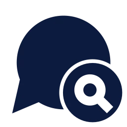 Message search icon, Sharp Solid style