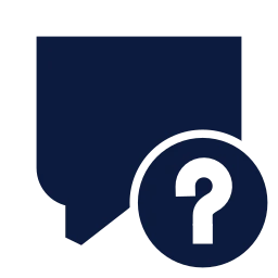 Message square question icon, Sharp Solid style