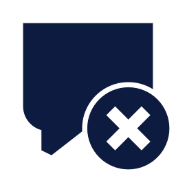 Message square x icon, Sharp Solid style