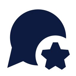 Message star icon, Sharp Solid style