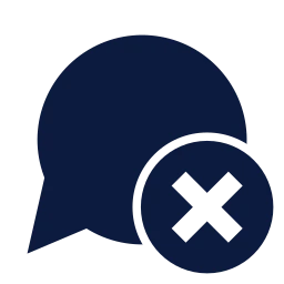 Message x icon, Sharp Solid style