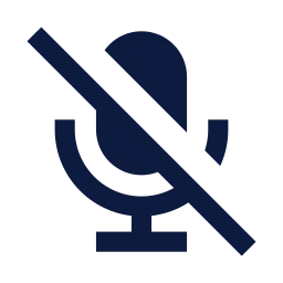 Mic off icon, Sharp Solid style
