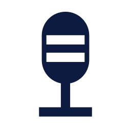 Mic podcast icon, Sharp Solid style
