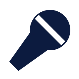 Mic stage icon, Sharp Solid style