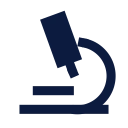 Microscope icon, Sharp Solid style