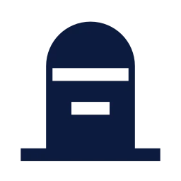 Milestone marker icon, Sharp Solid style