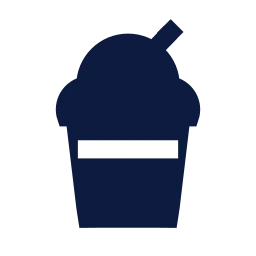 Milkshake icon, Sharp Solid style