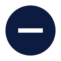 Minus circle icon, Sharp Solid style