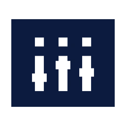Mixing console icon, Sharp Solid style
