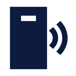 Mobile payment icon, Sharp Solid style
