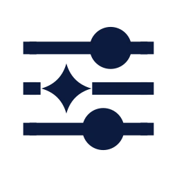 Model tuning icon, Sharp Solid style