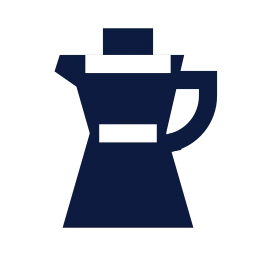 Moka pot icon, Sharp Solid style
