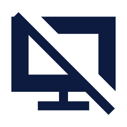 Monitor off icon, Sharp Solid style