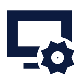 Monitor settings icon, Sharp Solid style